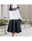 Nowy Faldas 2017 lato w stylu Vintage spódnica wysokiej talii odzież robocza Midi spódnice damskie moda amerykańska odzież jupit
