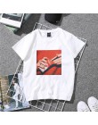 Harajuku Vogue Casual śmieszne damska koszulka z krótkim rękawem papieros druku szczupła koreański styl ponadgabarytowych biały 