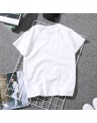 Harajuku Vogue Casual śmieszne damska koszulka z krótkim rękawem papieros druku szczupła koreański styl ponadgabarytowych biały 