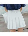 Nowa wiosna wysokiej talii piłka plisowana spódnica Harajuku spódniczki dżinsowe solidna linia sailor spódnica Plus rozmiar japo