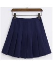 Nowa wiosna wysokiej talii piłka plisowana spódnica Harajuku spódniczki dżinsowe solidna linia sailor spódnica Plus rozmiar japo