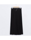 Długa plisowana szyfonowa spódnica damska dla kobiet młodzieżowa z wysokim stanem z paskiem
