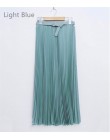 Długa plisowana szyfonowa spódnica damska dla kobiet młodzieżowa z wysokim stanem z paskiem