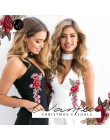 Conmoto lato elegancki V Neck Floral kobiety Playsuit bez rękawów biały kombinezony pajacyki Casual plaża ogólnie haft Plus rozm