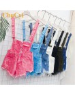 CbuCyi moda denimowe fartuchy dla kobiet kombinezon kobiet Denim pajacyki kobiet Playsuit Salopette paski kombinezony szorty paj
