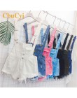 CbuCyi moda denimowe fartuchy dla kobiet kombinezon kobiet Denim pajacyki kobiet Playsuit Salopette paski kombinezony szorty paj