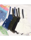 CbuCyi moda denimowe fartuchy dla kobiet kombinezon kobiet Denim pajacyki kobiet Playsuit Salopette paski kombinezony szorty paj