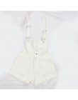 CbuCyi moda denimowe fartuchy dla kobiet kombinezon kobiet Denim pajacyki kobiet Playsuit Salopette paski kombinezony szorty paj