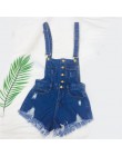 CbuCyi moda denimowe fartuchy dla kobiet kombinezon kobiet Denim pajacyki kobiet Playsuit Salopette paski kombinezony szorty paj