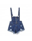 2018 Hot Vogue kobiety odzież Denim Playsuits bawełniany pasek pajacyki szorty luźne dorywczo kombinezony szorty pajacyki kobiet