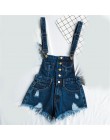 2018 Hot Vogue kobiety odzież Denim Playsuits bawełniany pasek pajacyki szorty luźne dorywczo kombinezony szorty pajacyki kobiet