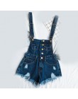 2018 Hot Vogue kobiety odzież Denim Playsuits bawełniany pasek pajacyki szorty luźne dorywczo kombinezony szorty pajacyki kobiet