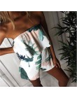 Lato 2018 kobiety bez ramiączek Playsuit w paski pajacyki Ruffles rękaw kombinezon Backless Sexy ogólnie Casual plaża krótkie sp