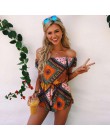 Lato 2018 kobiety bez ramiączek Playsuit w paski pajacyki Ruffles rękaw kombinezon Backless Sexy ogólnie Casual plaża krótkie sp