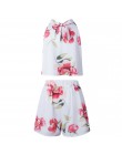Kwiatowy Print szyfonowa Playsuit kobiety lato Sexy Halter bez rękawów kobiet panie Boho pajacyki kombinezon kobiety plaża Party