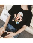 Nowy 2019 lato Tumblr moda stare kobiety drukuj T koszula kobiety bawełna z krótkim rękawem z krótkim rękawem topy dla kobiet Ka