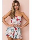 Kwiatowy Print szyfonowa Playsuit kobiety lato Sexy Halter bez rękawów kobiet panie Boho pajacyki kombinezon kobiety plaża Party