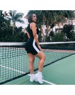 Kliou 2019 nowy playsuit kobiety fitness body lato bez rękawów w paski patchwork odzież sportowa moda stroje pajacyki kombinezon