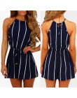 Moda damska pajacyki pasek drukowanie Off ramię bez rękawów kombinezon Playsuit body kobiety combinaison femme S! A60