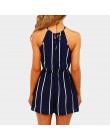 Moda damska pajacyki pasek drukowanie Off ramię bez rękawów kombinezon Playsuit body kobiety combinaison femme S! A60