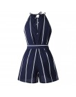 Moda damska pajacyki pasek drukowanie Off ramię bez rękawów kombinezon Playsuit body kobiety combinaison femme S! A60