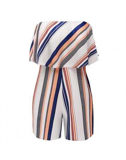 TIGENA 2019 lato Sexy bez ramiączek Playsuit kobiety w paski Body kobiece szorty kombinezon krótki pajacyki Body kobiety kombine