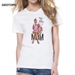 Miłość matki koszulki dla kobiet mama i Duaghter biały t-shirt lato z krótkim rękawem koszulki damskie Top 2019 Vogue T koszula