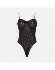 2018 wiosna kobiety czarne body Sexy klub Summer Party bez rękawów Bodycon Spaghetti Leopard siateczkowy pasek body kobiety kobi