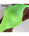 Darlingaga 2019 lato neon kobiety body prążkowane body bez rękawów neon zielony wysoka talia party body kombinezon typu bodycon 