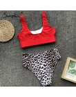 Simplee Sexy leopard print kobiety stroje kąpielowe strój kąpielowy Push-up sztuk body lato plaża na co dzień wysokiej talii str