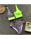 Simplee Sexy leopard print kobiety stroje kąpielowe strój kąpielowy Push-up sztuk body lato plaża na co dzień wysokiej talii str