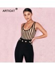 Arctic cat w paski Mesh Sexy body kobiety letnia sukienka bez rękawów, dekolt V Slim pajacyki damskie kombinezon czarny Casual P