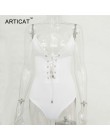 Arctic cat Sexy body wiązane kobiety lato topy Spaghetti pasek V Neck Backless pajacyki kobiet kombinezon Party Bodycon kombinez