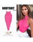 2019 lato kobiety Sexy Bodycon Body wiosna dzianiny stałe czarne krótkie bez rękawów z dzianiny Body Body dla kobiet kombinezon