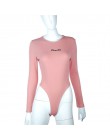 Weekeep 2017 Sexy list haft z długim rękawem Body Bodycon Body Feminino pajacyki zima jesień kobiet kombinezon kombinezony