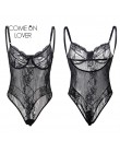 Comeonlover Glamour fiszbiny Hollywood Sheer Lace biały czarny Sexy Plus rozmiar pajacyki Bodysuite Sexy kobiety body RI80536