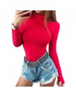 Kobiece ciało jesień Top Bodycon Body Feminino Mujer Skinny stałe Sexy klub elastyczne pajacyki zimowe kombinezon z długim rękaw