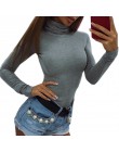 Kobiece ciało jesień Top Bodycon Body Feminino Mujer Skinny stałe Sexy klub elastyczne pajacyki zimowe kombinezon z długim rękaw