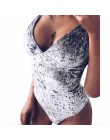 Moda aksamitne kombinezon Feminino Sexy ciało Top Bodycon kobiety Body z dekoltem w kształcie litery v Playsuit pajacyki ogólnie