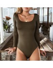 2018 New Arrival jesień zima kobiety z długim rękawem bawełna czarny Sexy Bodycon body