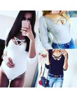 Takerlama Hot Sexy kobiety 3/4 z długim rękawem Body Bodycon Lady trykot Body topy kombinezon koszulka Clubwear V Neck kostium k