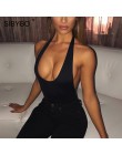 Sibybo Halter Backless lato body kobiety bez rękawów, dekolt w serek, obcisłe Sexy Romper damskie kostiumy kąpielowe na co dzień