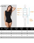 Streetwear body kobiet pajacyki kombinezon Sexy body Bodycon kombinezony bez rękawów 2019 lato czarny Skinny bawełna odkryte ple