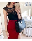 Dear-Lover body kobiety Sexy czarne koronki wysoki dekolt z wycięciem z tyłu Bodycon kombinezony Romper Combinaison spodenki kom