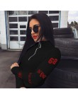 Weekeep Sexy Bodycon golf z długim rękawem Body kobiety Zipper Body Combinaison Feminino Body pajacyki kobiet kombinezon