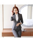 Damskie oficjalne garnitury odzież robocza biuro jednolite wzory kobiety biuro garnitury blazers feminino spa jednolite eleganck