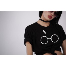 2018 Harajuku błyskawica okulary koszulka koszula plus size Tee wysokiej jakości ekran druku Super miękkie unisex Cute para kosz