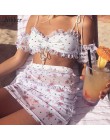 Nibber lato Boho kwiatowy Mini spódniczka sexy off powinny camiseta mujer dwa kawałki ustawia kobiety plaża na co dzień, w który