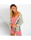 2019 w nowym stylu zima moda kobieta jednoczęściowy garnitur High Street wąż drukuj z długim rękawem sweter ścięty Leisure suit