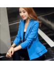 Panie Blazers nowy modny z jednym guzikiem Blazer kobiety garnitur kurtka czarny/niebieski/różowy marynarka kobiet Plus Size Bla